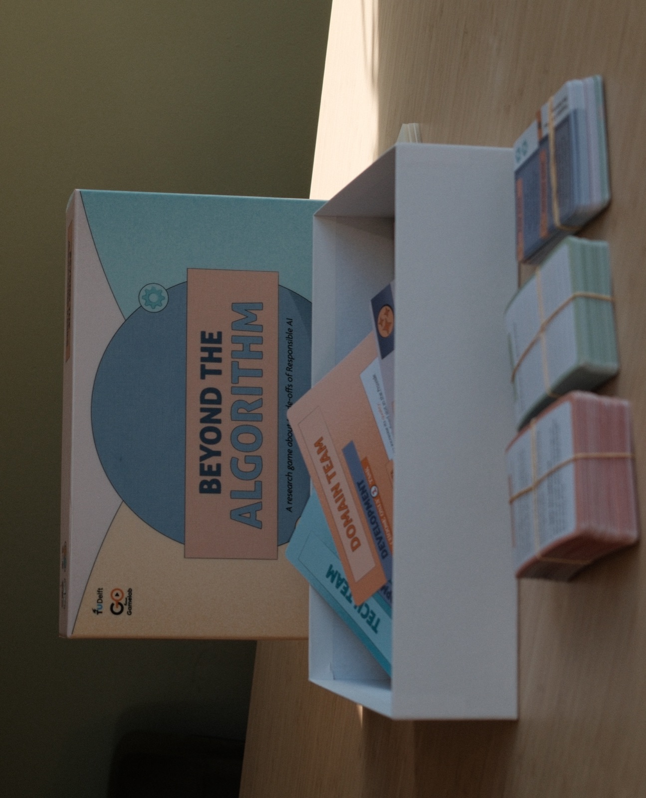 The Beyond the Algorithm box standing on a table